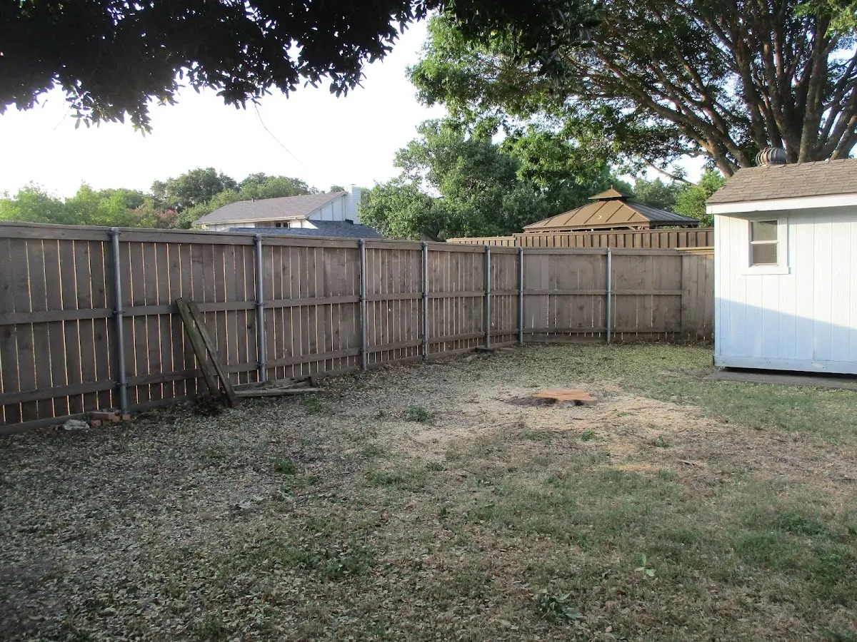 Cleared yard after professional tree removal in Axtell